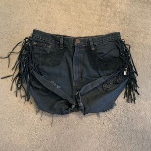 One teaspoon western fringe shorts